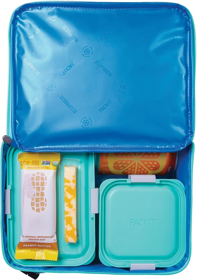PackIt Freezable Classic Lunch Box, Retro Wave, Built - Image 5