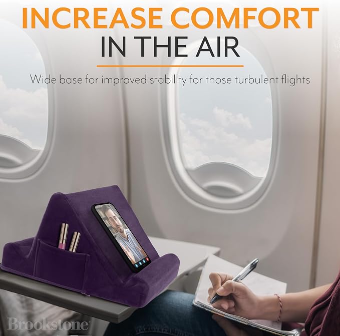 Brookstone, Memory Foam Lap Desk Tablet Holder, Holds Phones, E-Book Readers - Image 3