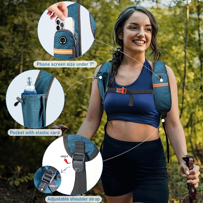 FIORETTO 15L Hiking Backpack for Women Men Mini Packable Backpack Lightweight - Image 2