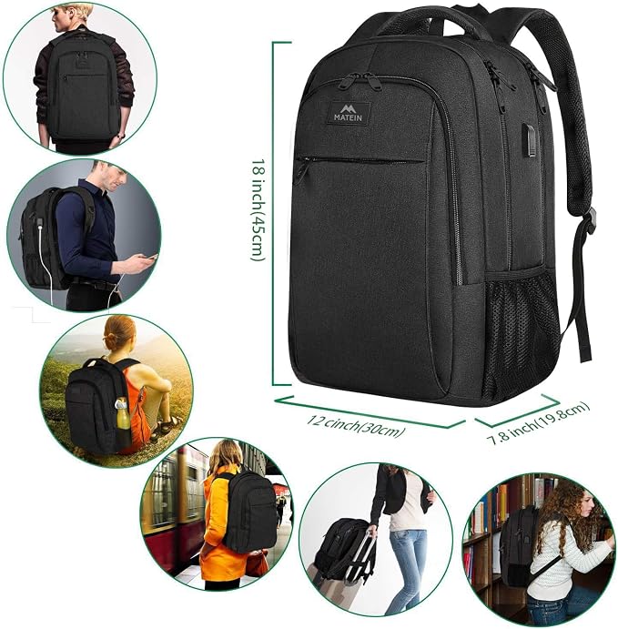 MATEIN Business Laptop Backpack, 15.6 Inch Travel Laptop Bag Rucksack - Image 6