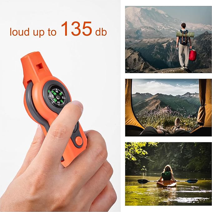 Emergency Survival Function Whistle, Outdoor Multifunctional Tool Safety Whistle - Image 5