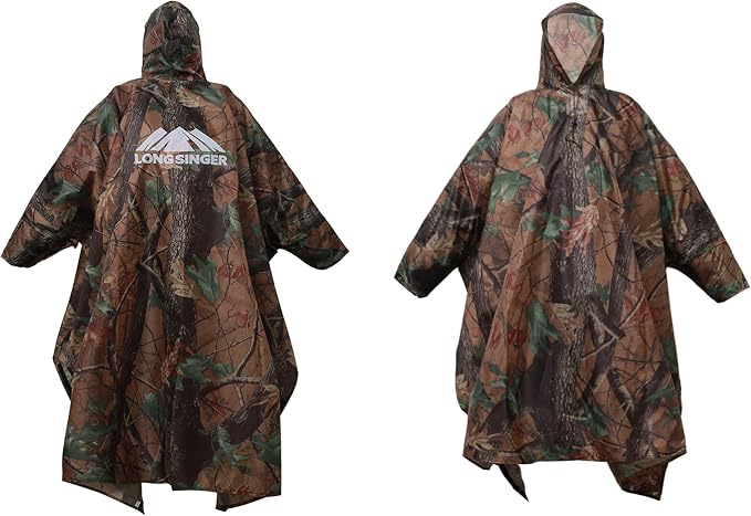 longsinger Rain Poncho for Adult, Waterproof Rain Poncho - Image 8