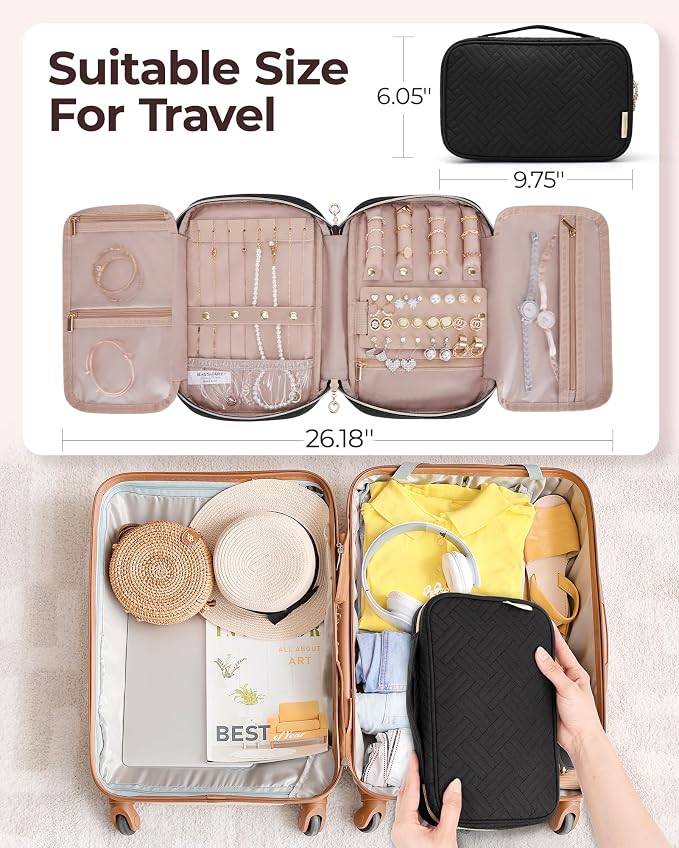 BAGSMART Jewelry Organizer Bag Travel Jewelry Storage Cases - Image 5