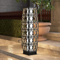 Grand patio Solar Outdoor Floor Lamp Wicker Lantern Decoration Light by GrandPatio