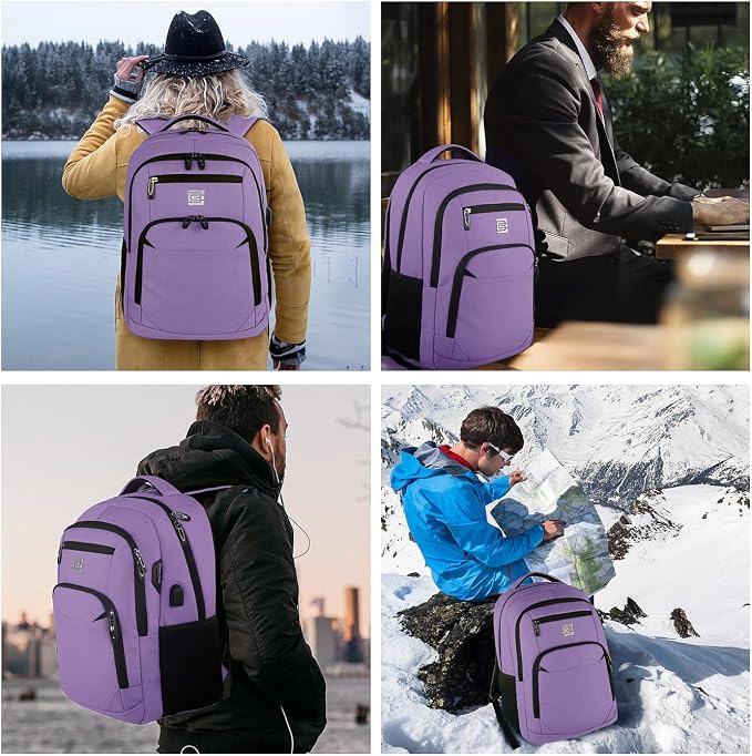 Laptop Backpack, Business Travel Anti Theft Slim Durable Laptops Backpack - Image 7