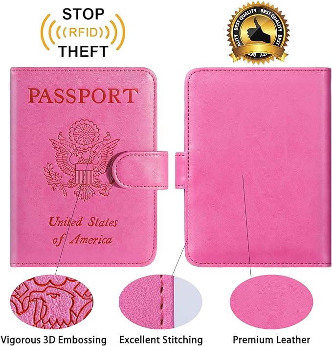 Passport Holder Cover Wallet RFID Blocking Leather Card Case Travel Accessories - Image 2
