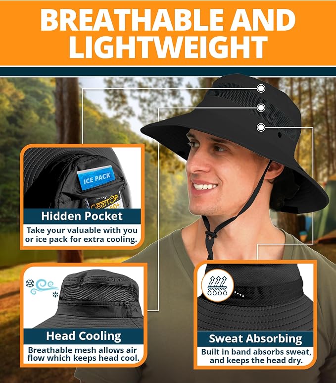 GearTOP Safari Sun Hat for Men and Sun Hats for Women UV Protection UPF 50+ - Image 6