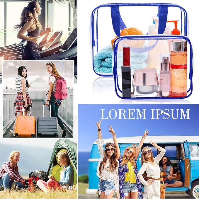 APREUTY Clear Makeup Bags, TSA Approved 6Pcs Cosmetic Makeup Bag Set Clear PVC - Image 3