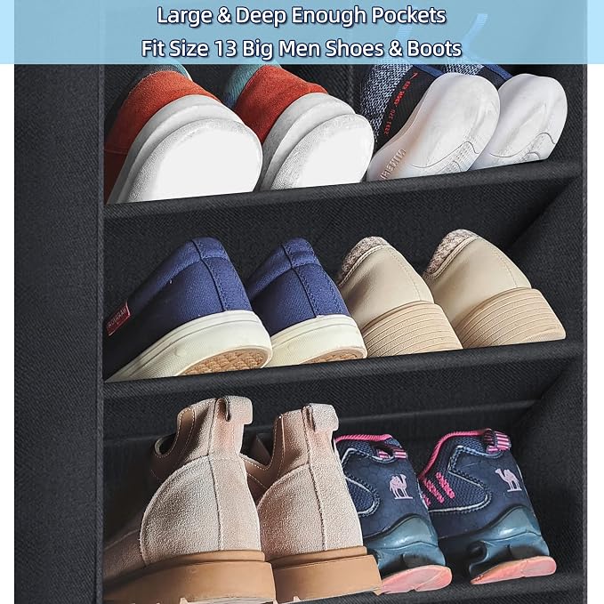 Over The Door Shoe Organizer, 2 Pack Hanging Organizer - Image 4