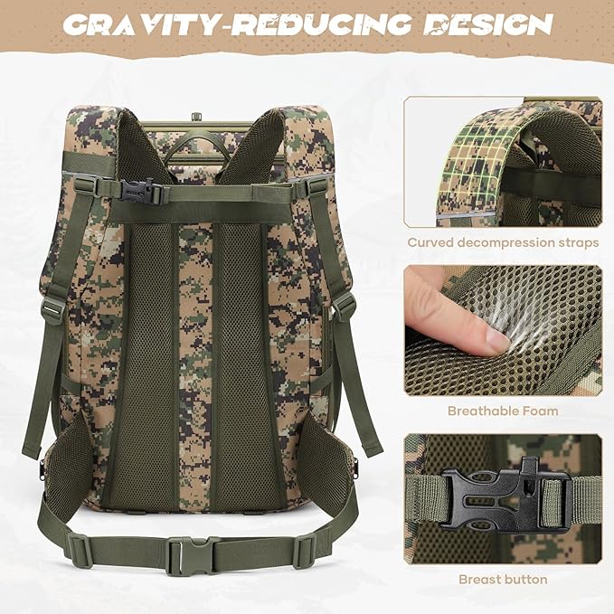 Maelstrom Tactical Backpack for Men, 40L Military Backpack, Water Resistant - Image 3