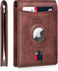 RUNBOX AirTag-Wallet-Mens-Slim-RFID Blocking Wallets Leather by RUNBOX