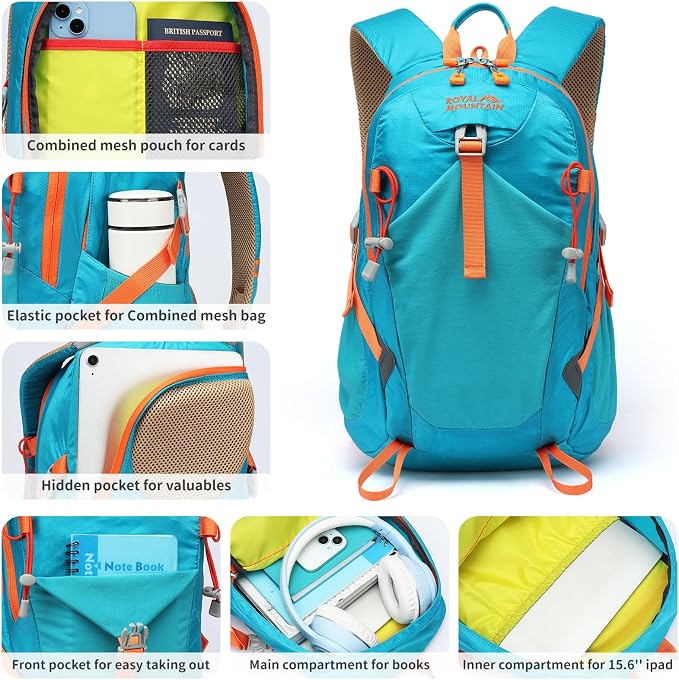 Hiking Backpack 30L Foldable Travel Daypack - Image 5