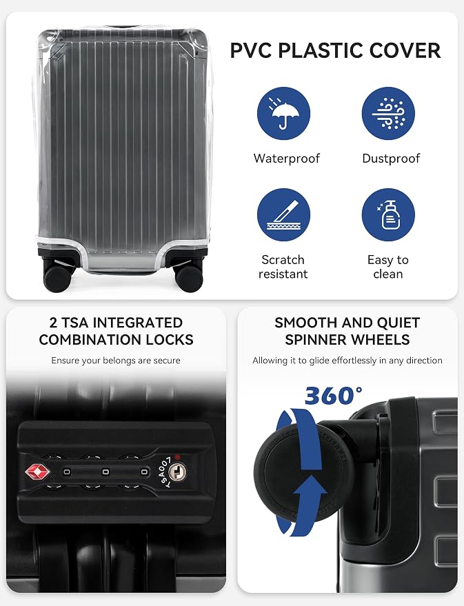 Mvst Luggage Premium All Aluminum Magnesium Carry On 20'' Lightweight Metal - Image 4