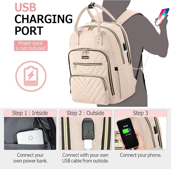 Laptop Backpack for Women, High School Bookbag for Girls - Image 3
