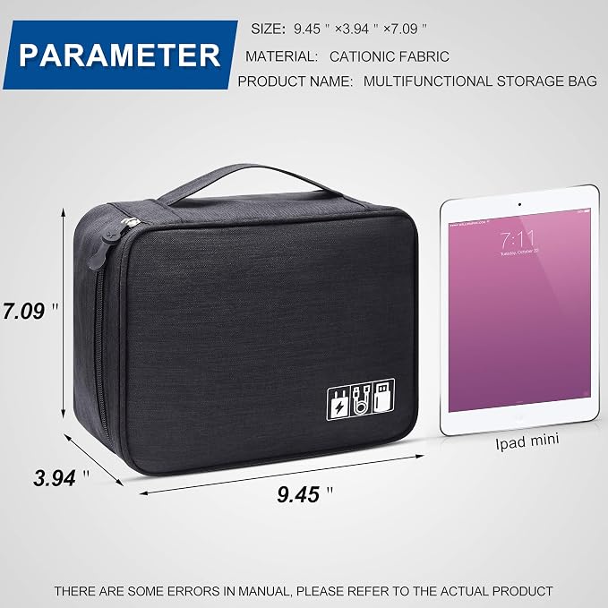 VOCUS Electronics Organizer Travel Cable Organizer Bag - Image 9