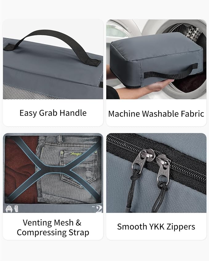 ECOHUB 7 Set Packing Cubes Tear-Resistant Luggage Packing Organizers - Image 5