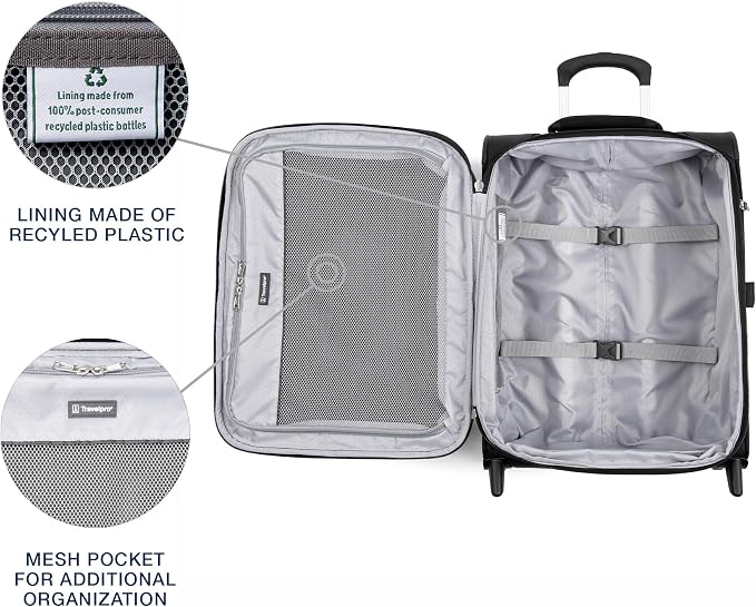 Travelpro Maxlite 5 Softside Expandable Upright 2 Wheel Carry on Luggage - Image 4