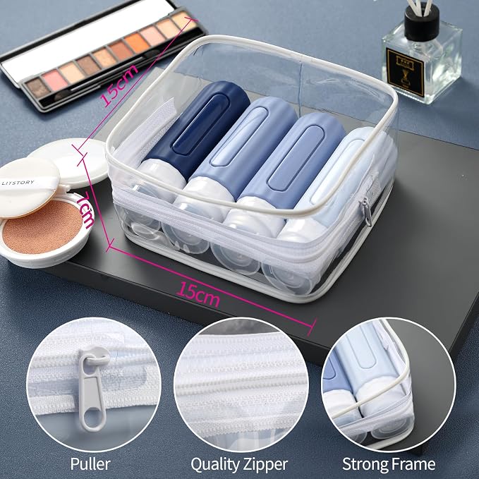 16 Pack Travel Bottles Set for Toiletries, Leakproof Travel Containers for - Image 8