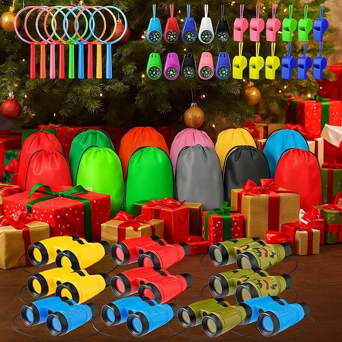 12 Set Binocular Compass Magnifying Glass Set Christmas Birthday Gift Small - Image 2