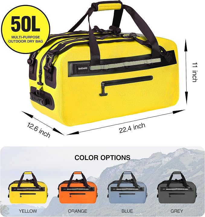 50L Waterproof Dry Duffle Bag Dry Backpack 840D TPU Heavy Duty Dry Bag - Image 4