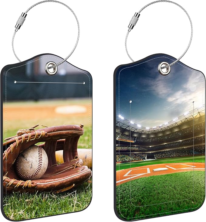 Old Baseball and Glove on Baseball Grand Luggage Tags by Unknown