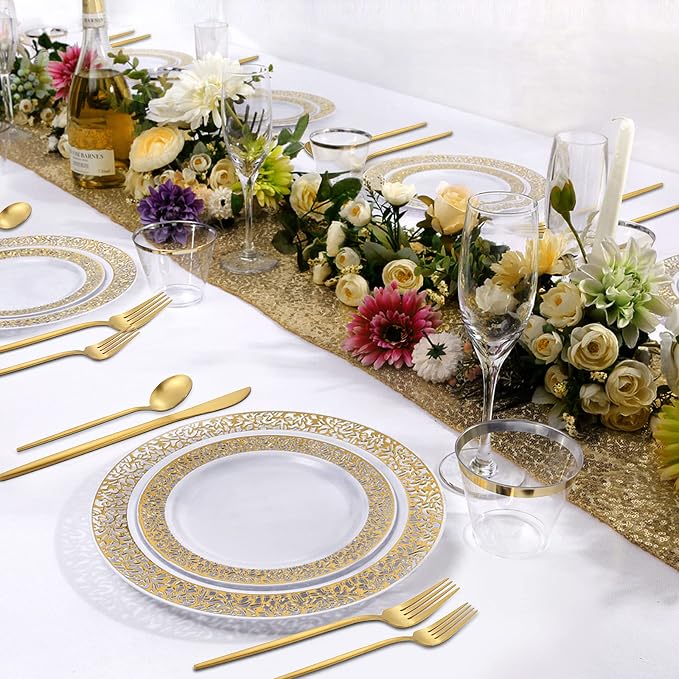 Matte Gold Silverware Set, VANVRO 20-Piece Stainless Steel Flatware Set - Image 6