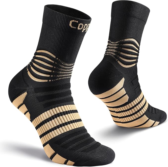 NEENCA Professional Copper Compression Socks, Medical Ankle Support Socks by NEENCA