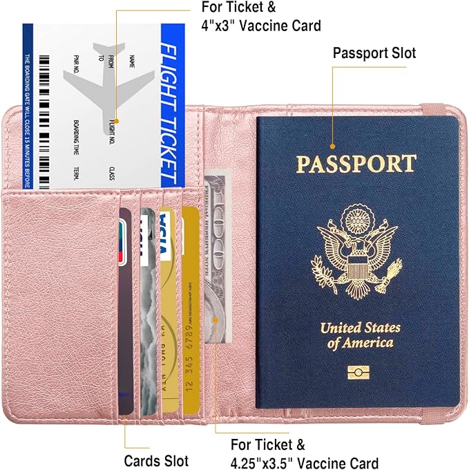 Passport Holder for Travel Passport Cover for Men Passport Wallet Case - Image 3