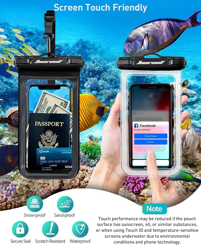Hiearcool Universal Waterproof Phone Pouch, Underwater Dry Bag - Image 6
