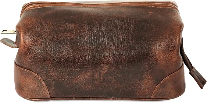 HLC Leather Toiletry Bag for Men - Image 6