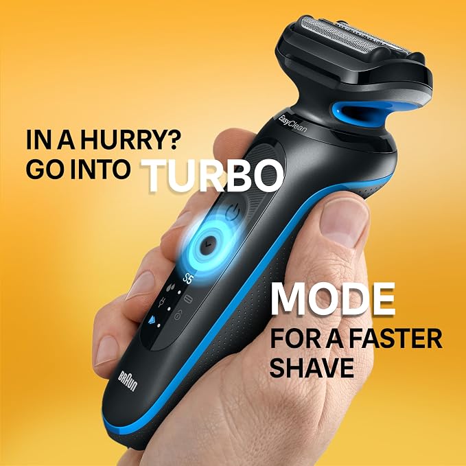 Braun Electric Shaver for Men, Series 5 5150cs, Wet & Dry Shave, Turbo Shaving - Image 5