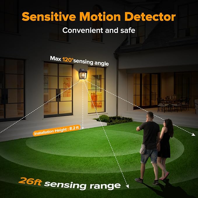 LUTEC Solar Wall Lights Outdoor, Solar Wall Lanterns - Image 4