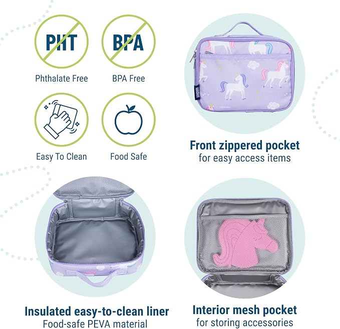 Wildkin Kids Insulated Lunch Box – Durable and Reusable - Image 4
