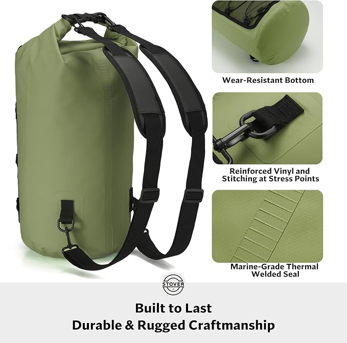 STOVER 5/10/25/30/40/55L Waterproof Backpack- Floating Dry Bag - Image 4