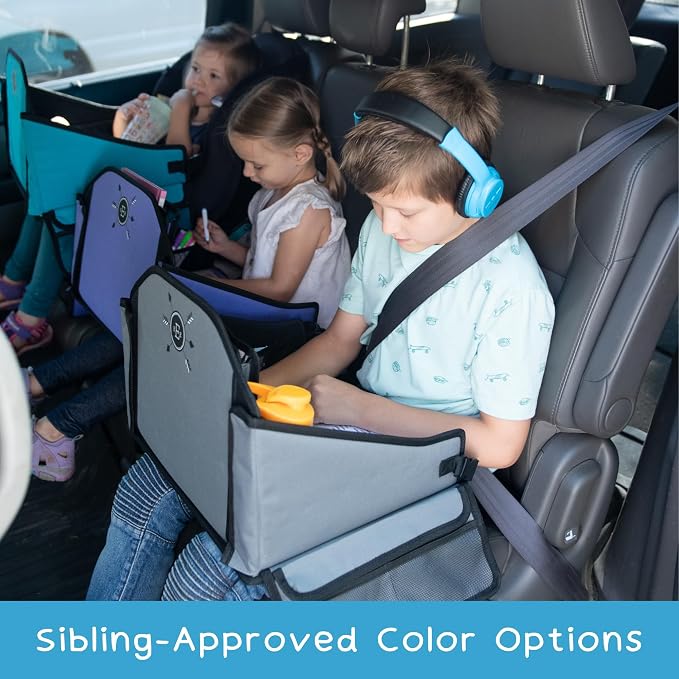 Kids Travel Tray for Car Seat – Teal – The Essential Travel Lap Desk - Image 6