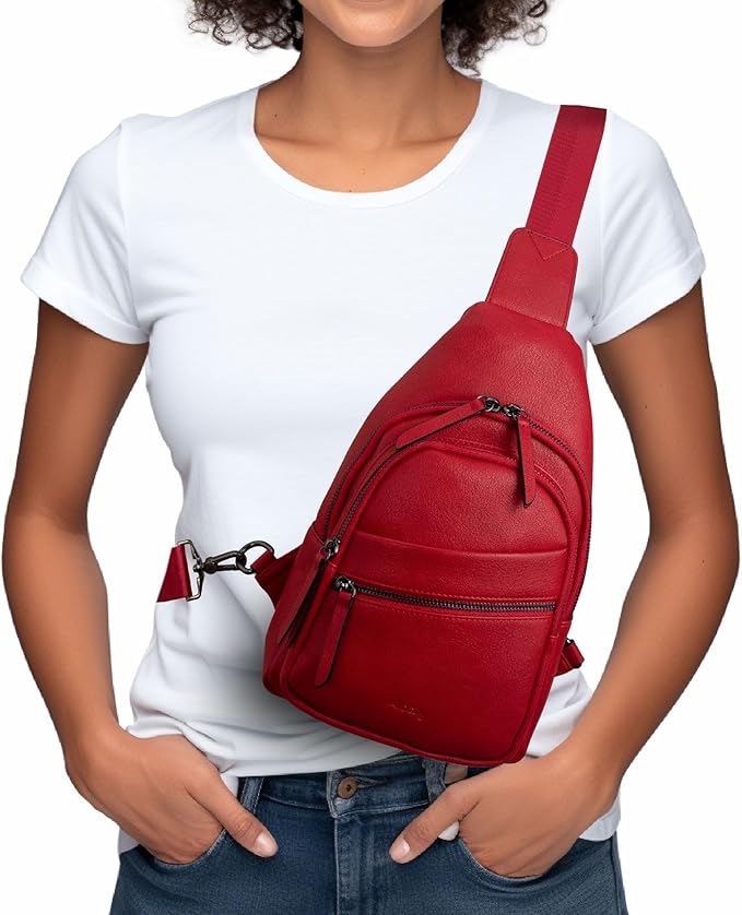 Alldaily Large Sling Bag for Women Crossbody Purse Leather Fashionable Trendy - Image 2