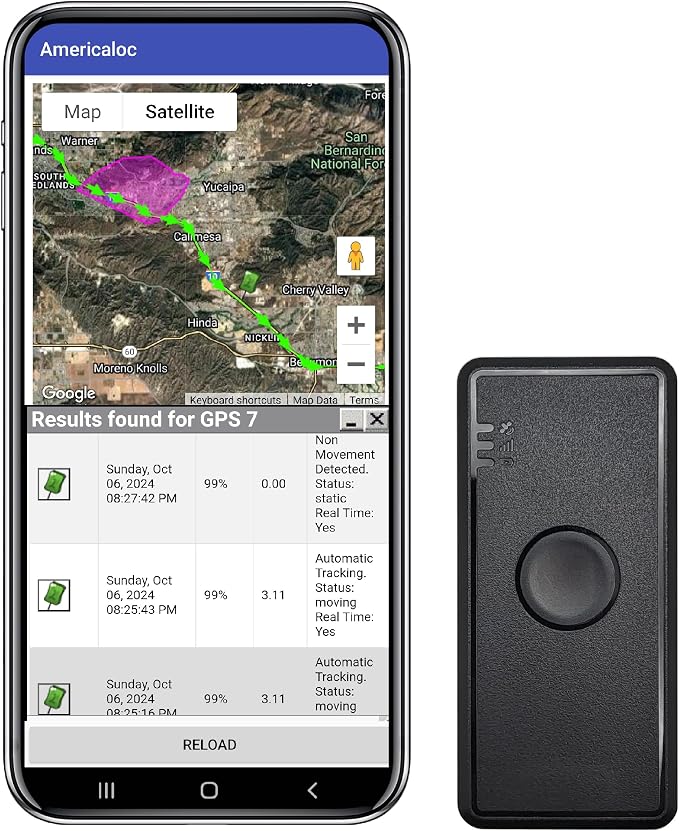 Americaloc Mini Seven GPS Tracker – Includes 4 Months of Free Service. by Americaloc