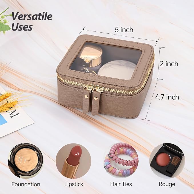 Aveniee Mini Clear Makeup Bag, Small Travel Toiletry Bag Cosmetic Bags TSA - Image 3
