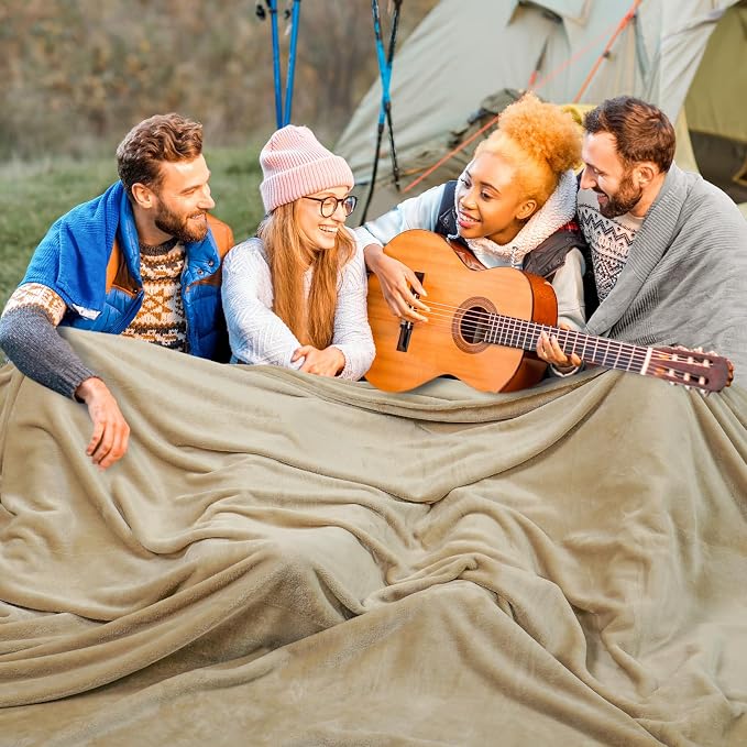 PHF Oversized King Fleece Blanket 120"x120", No Shed No Pilling Big Soft Blanket - Image 3