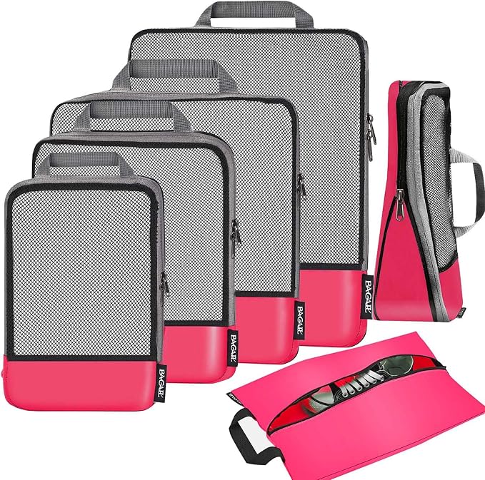 BAGAIL 4 Set/6 Set/8 Set Compression Packing Cubes Travel Accessories by BAGAIL