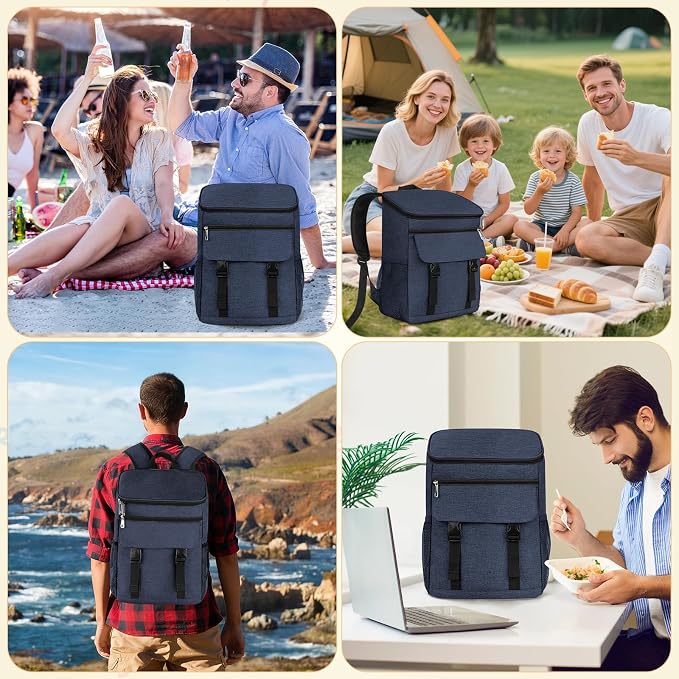 Cooler Backpack Soft Insulated Leak Proof 30 Cans Insulated Backpack Cooler - Image 6