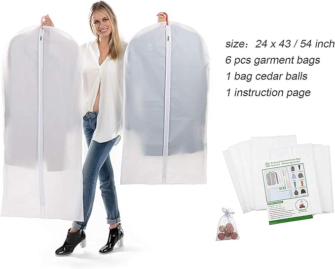 Garment Bags for Hanging Clothes, 6 Pack - Image 4