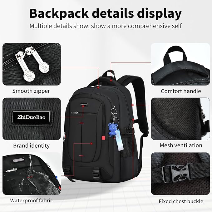 Backpack for School Boys Backpacks for Kids Camo Bookbag for Middle School Bags - Image 5