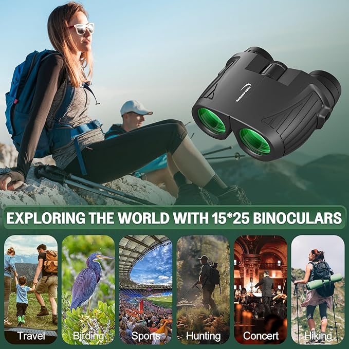 Aurosports 15x25 Compact Binoculars - Image 7