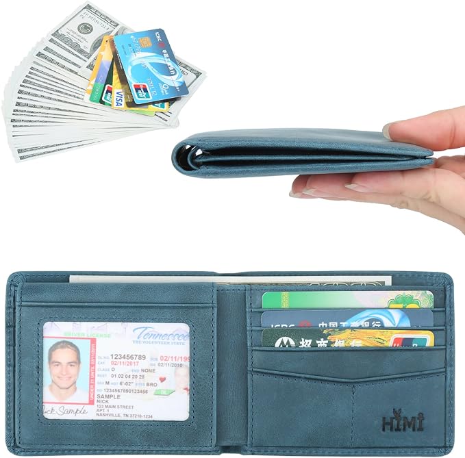 Wallet for Men-Genuine Leather RFID Blocking Bifold Stylish Wallet - Image 2