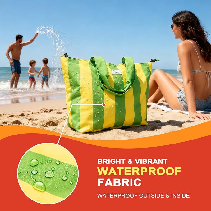 Beach Bags Waterproof Sandproof, XL Large Pool Tote Bag - Image 3
