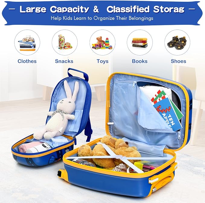 HONEY JOY Kids Luggage, Lightweight Toddler Suitcase, Durable ABS Hardshell - Image 7