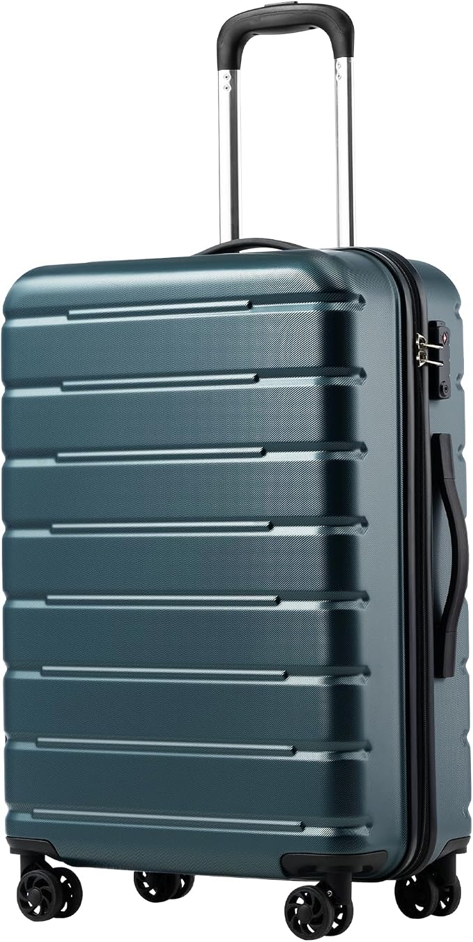 Coolife Luggage Suitcase Carry-on Spinner TSA Lock USB Port Expandable by COOLIFE