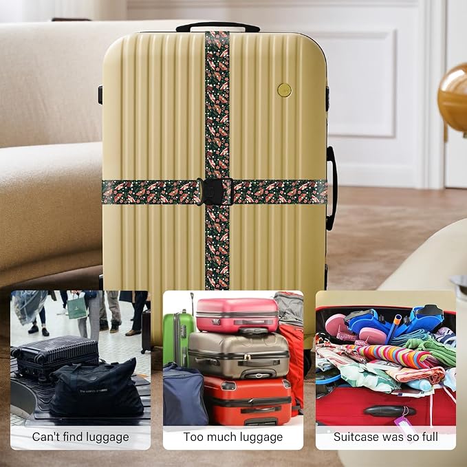 2 Pack Luggage Straps for Suitcases, Adjustable Travel Belt - Image 7