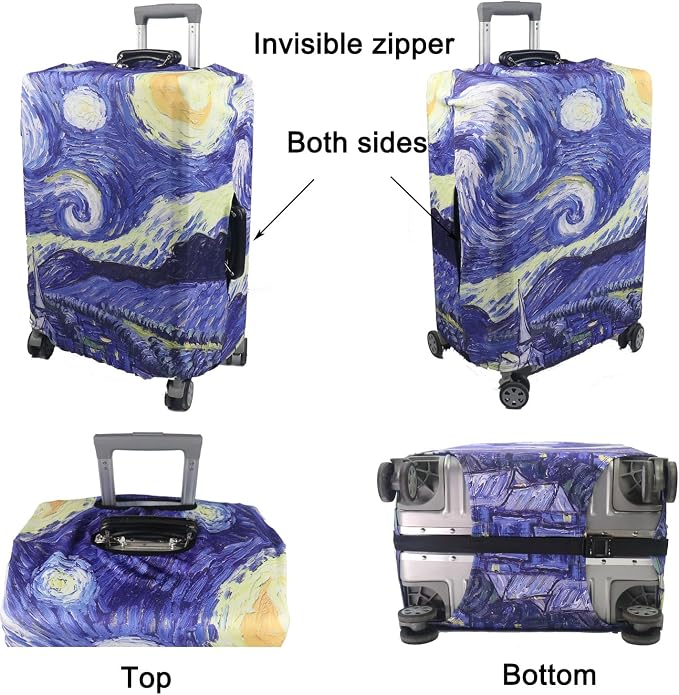 MosaiRudo Thicker Luggage Cover Elastic Suitcase Cover Protector Fits 18-32 - Image 4